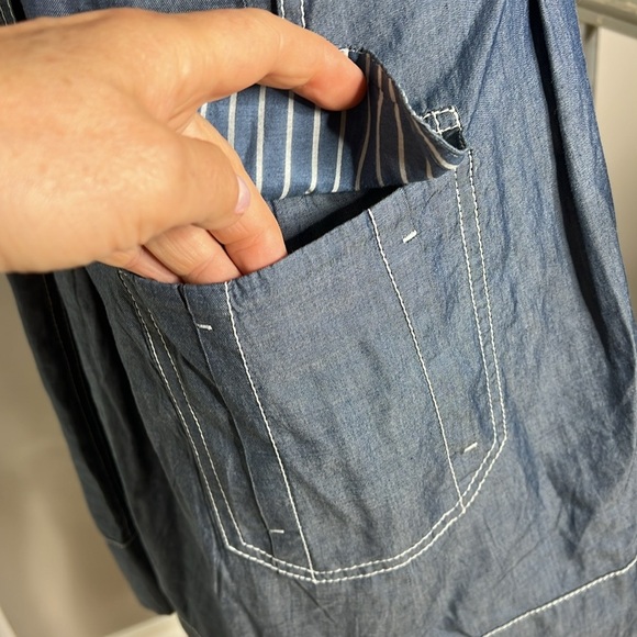 Les Copains Sz 36 Sleevles Snap Front Tie Front Dress - Picture 7 of 8